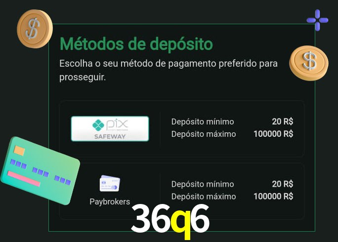 O cassino 36q6 oferece uma grande variedade de métodos de pagamento